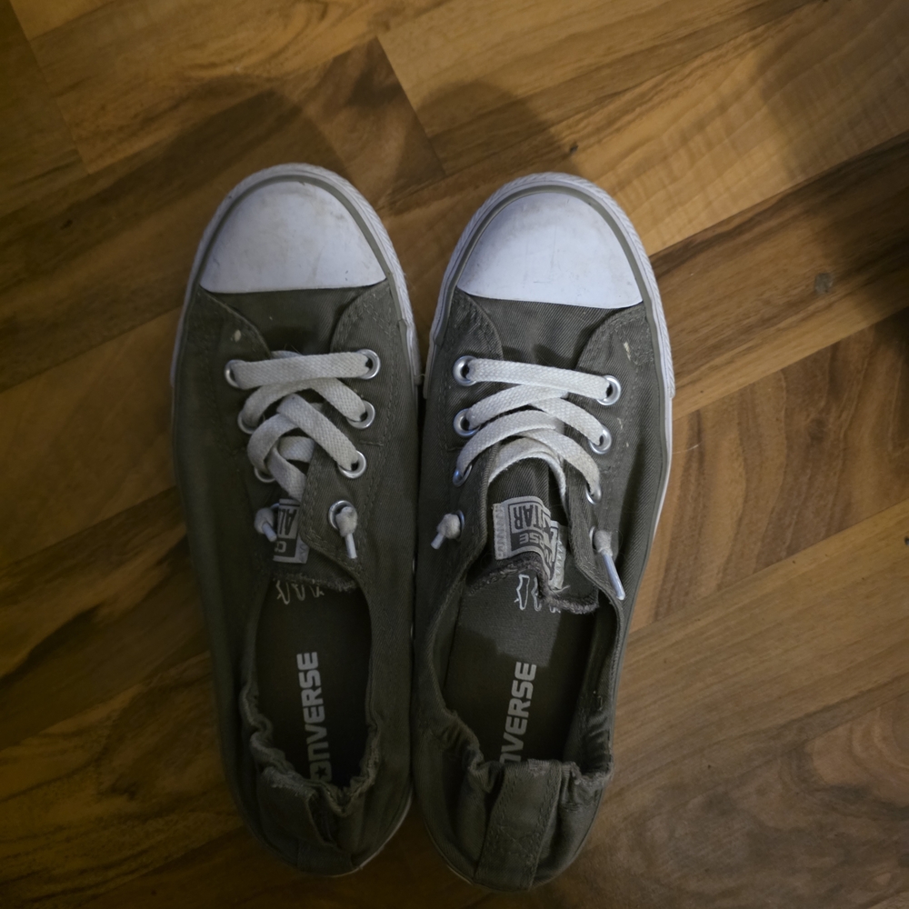 Converse Khaki Canvas Sneakers